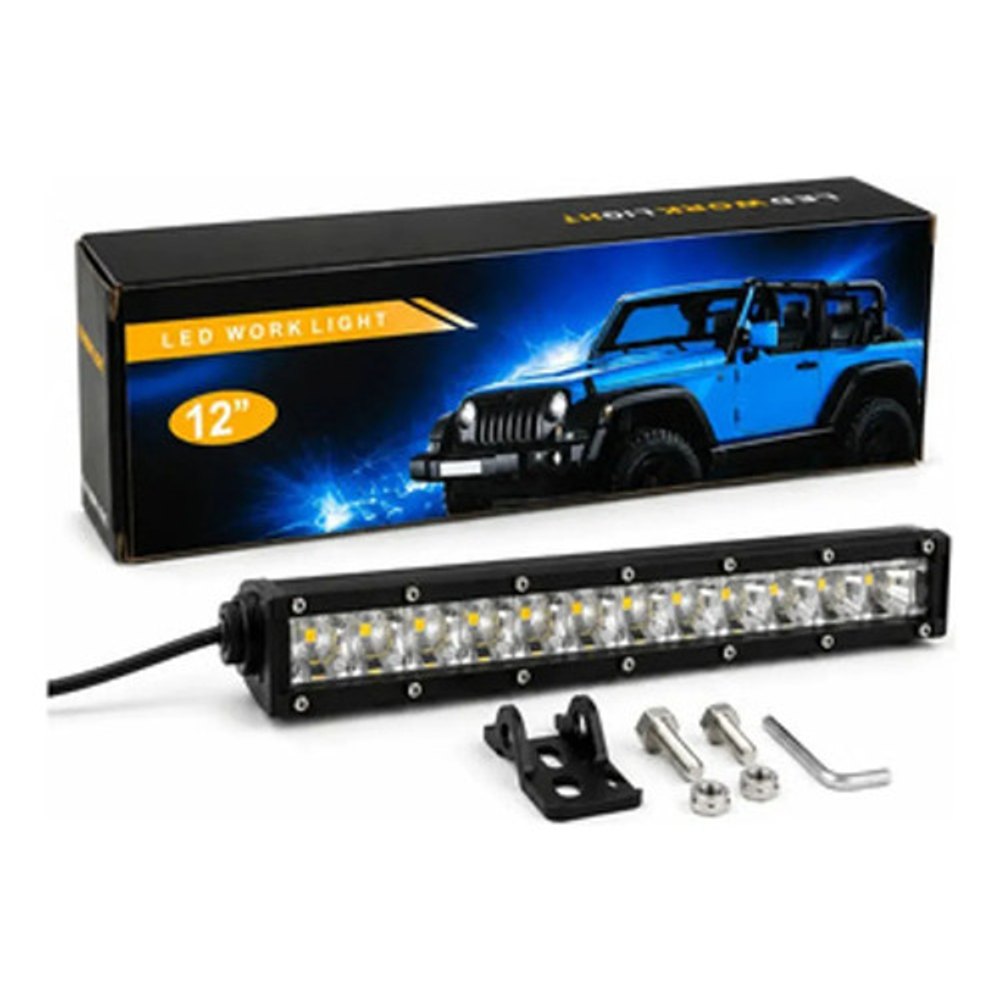 Barra de LED Automotiva 12 Polegadas - Farol de Milha Auxiliar Off-Road para Jeep e Caminhonete