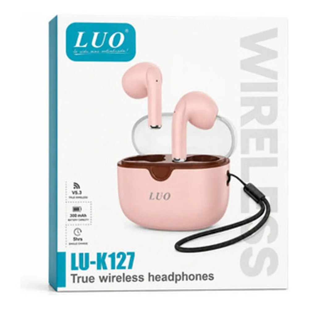 Fone de Ouvido Bluetooth TWS LUO LU-K127 5.3 com Estojo de Carregamento