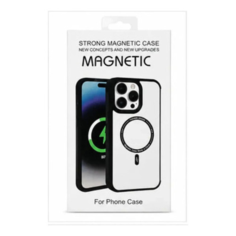 Capa Magnética iPhone 11 Transparente Borda Preta