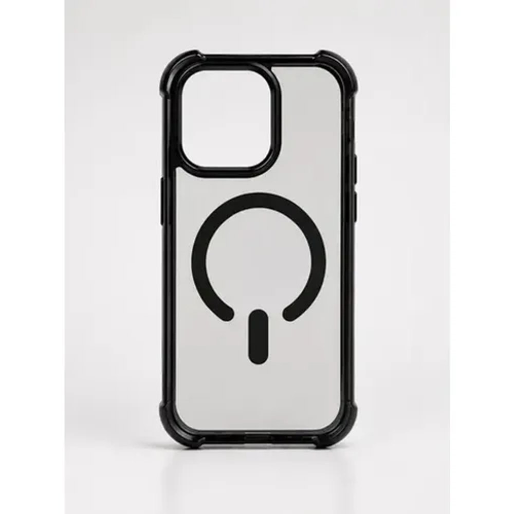 Capa Magnetica Turbo iPhone 12 Transparente Borda Preto