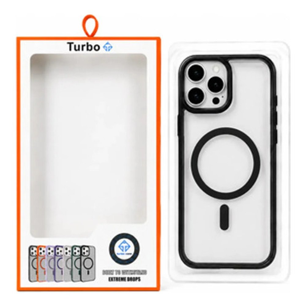 Capa Magnética Turbo iPhone 15 Pro Max - Transparente