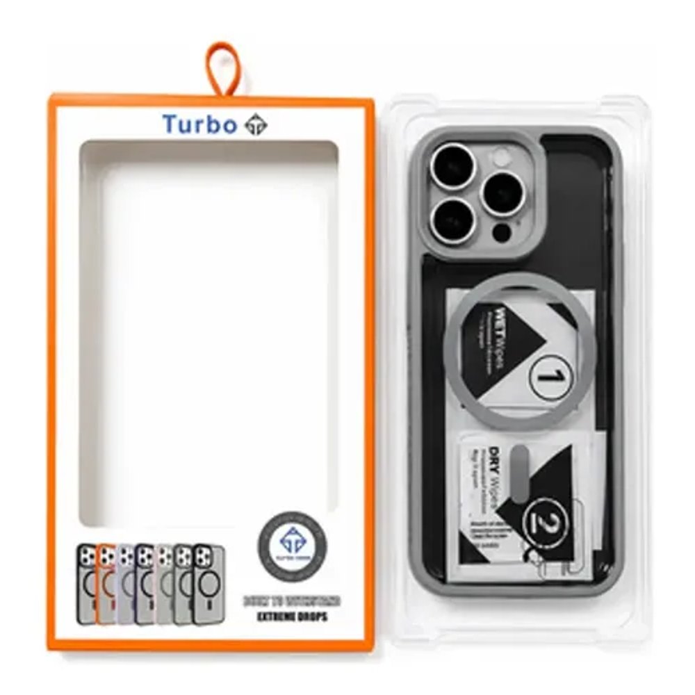 Capa Magnética Turbo iPhone 15 Pro Max Transparente