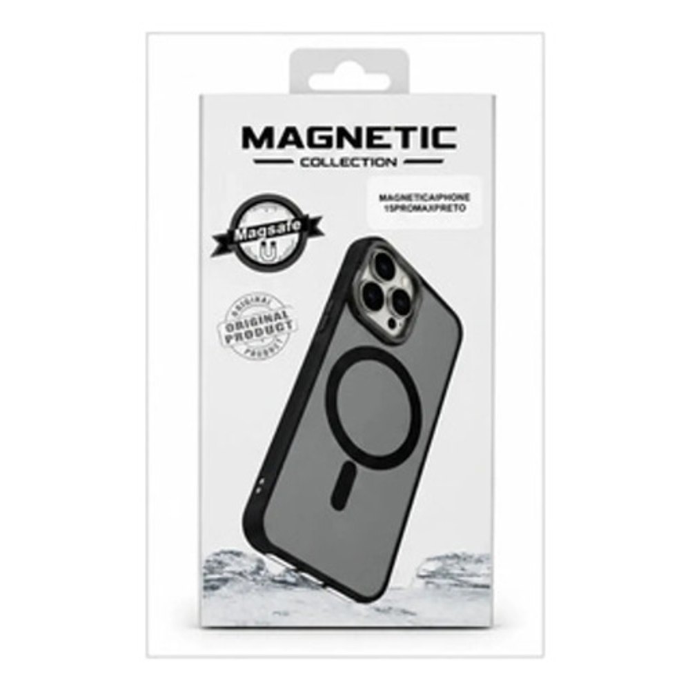 Capa Magnetica iPhone 15 Pro Max Preto
