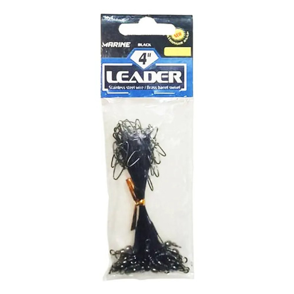 Chicote Leader de Aço Marine Sports N.4 20lb com Snap e Girador - Kit 100 Unidades
