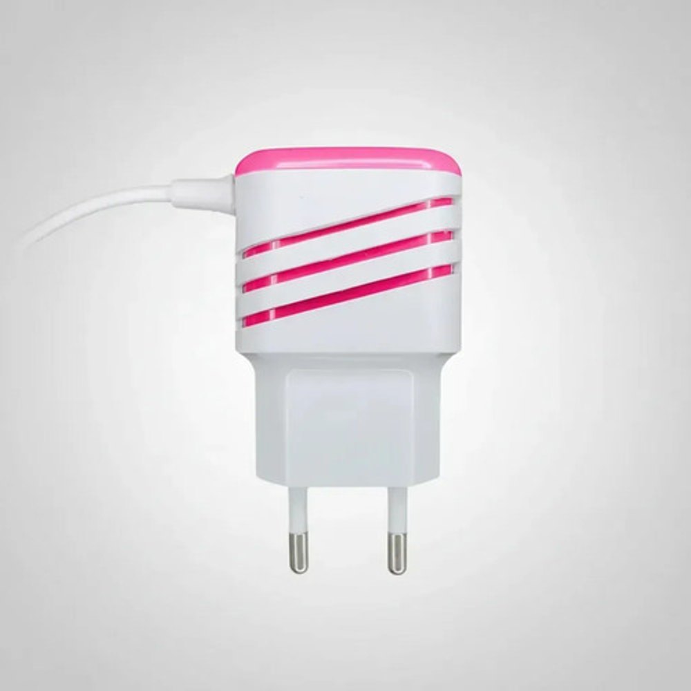 Carregador de Parede Altomex AL-9006 5.1A com Cabo Micro USB V8 - Rosa