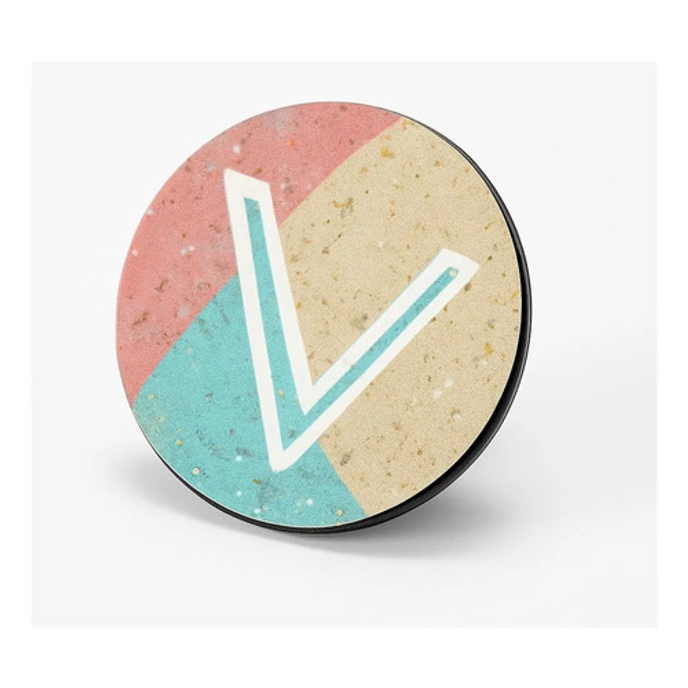 Pop Socket Geométrico Pastel Suporte Celular Retrátil