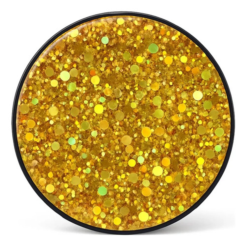 Pop Socket Glitter Dourado Suporte Celular Retrátil