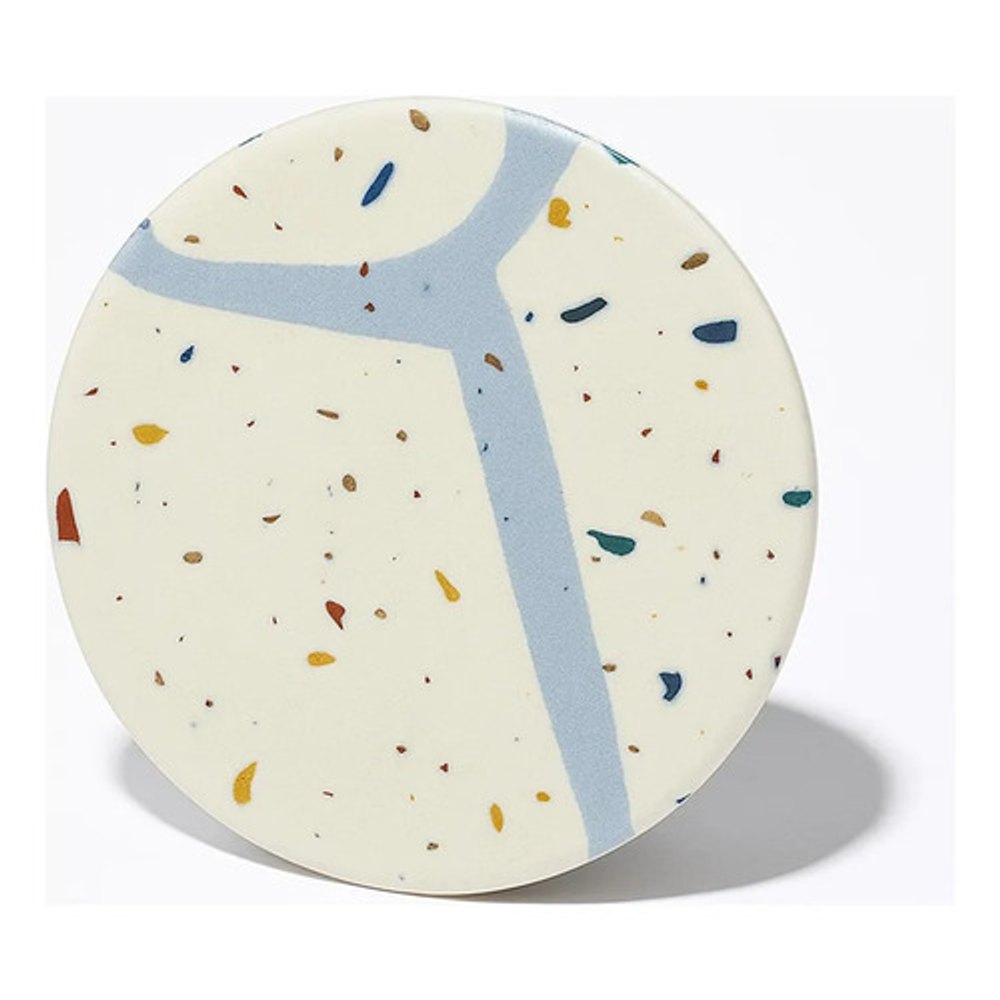 Pop Socket Granilite Bege Suporte Celular Retrátil