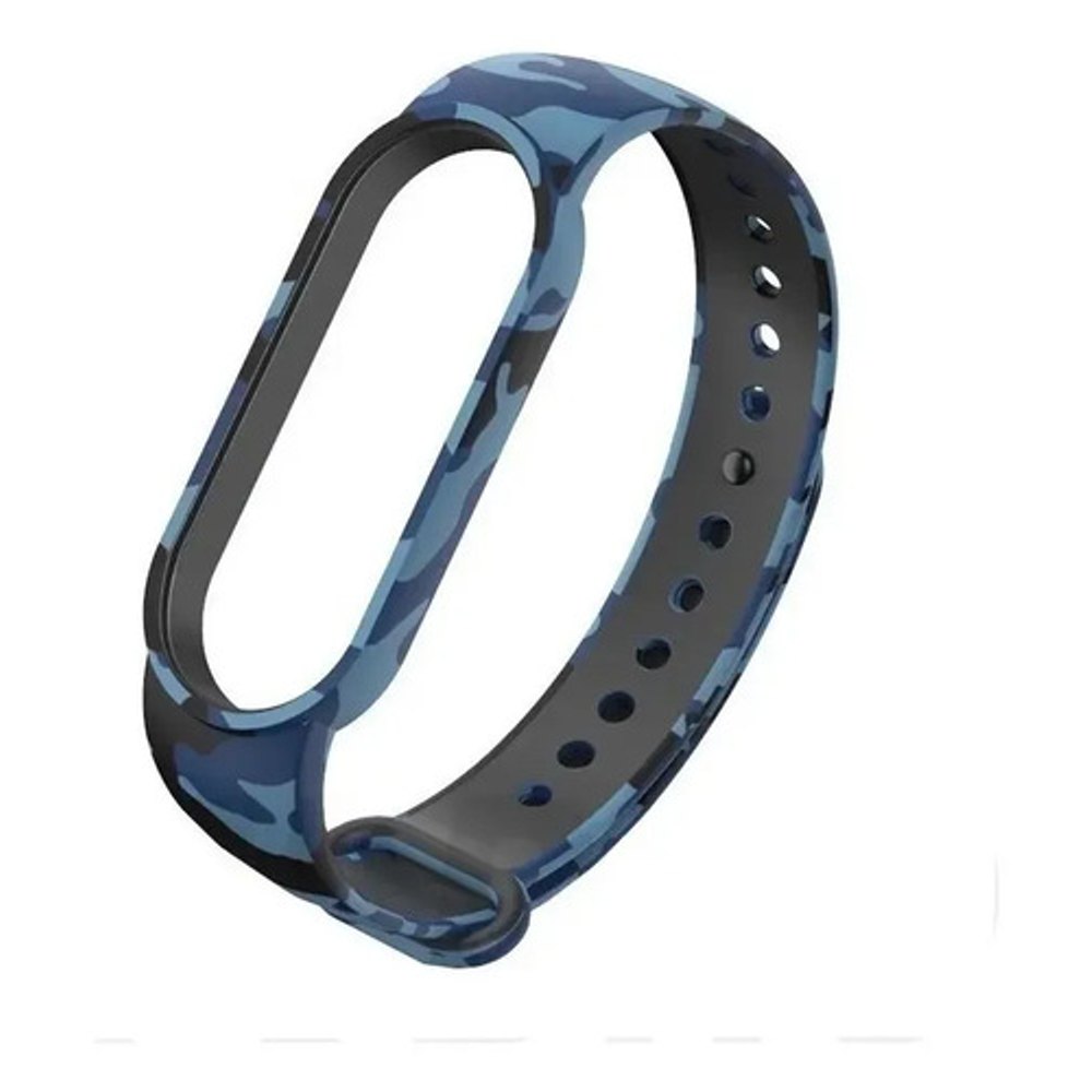 Pulseira Xiaomi Mi Band 5 Silicone Camuflado Azul