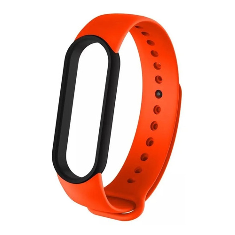 Pulseira Xiaomi Mi Band 5 Silicone Laranja/preto