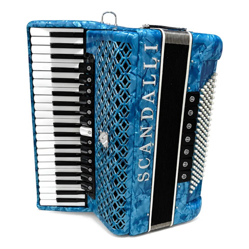 Acordeon Scandalli Azul 120 Baixos