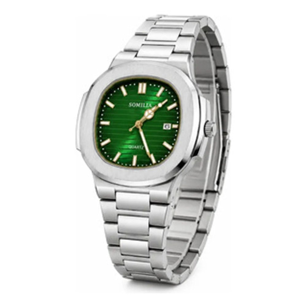 Relógio Analógico Masculino Somilia Verde - Casual e Elegante