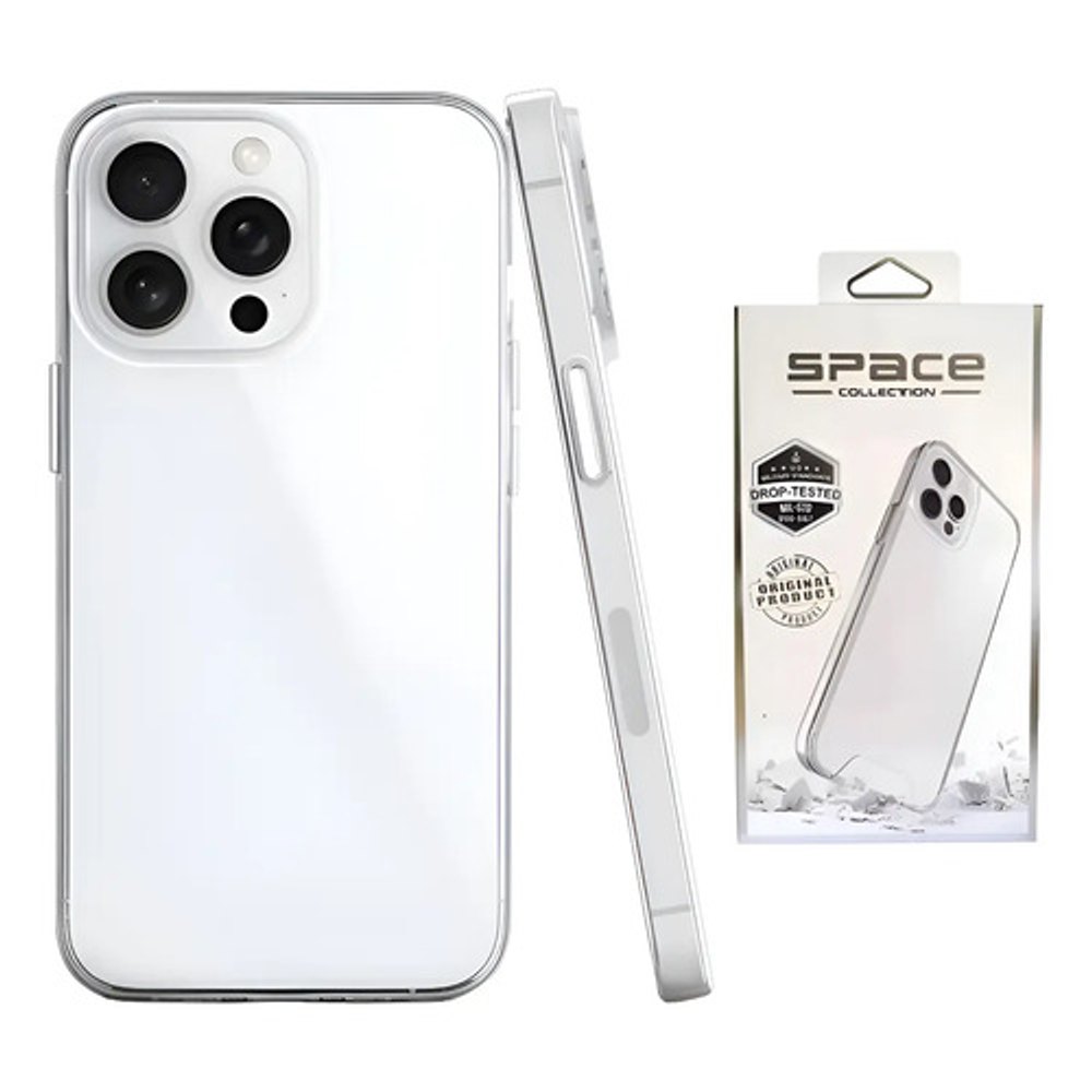 Capa Space Collection para iPhone 15 Pro Transparente