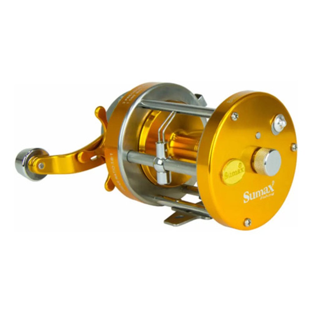Carretilha Sumax OCG 800 Dourada - Alta Capacidade de Linha