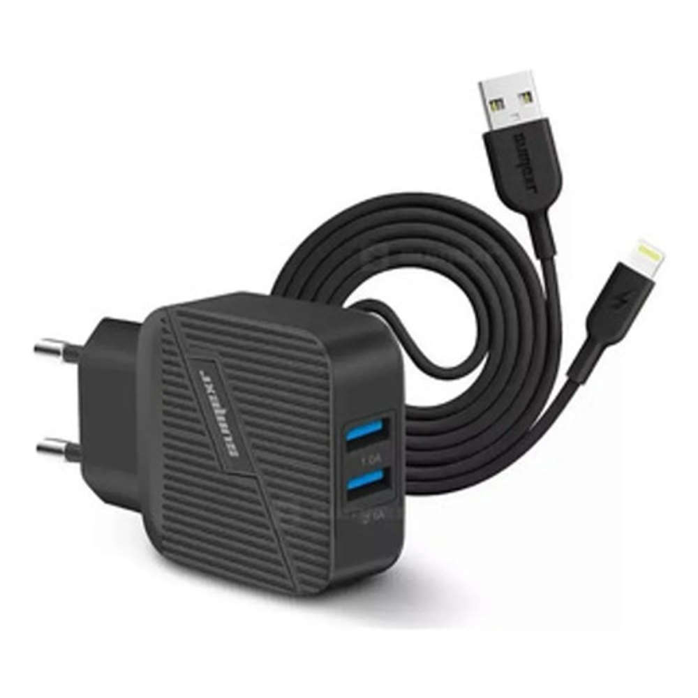 Carregador Sumexr 3.1A Preto - Carga Rápida
