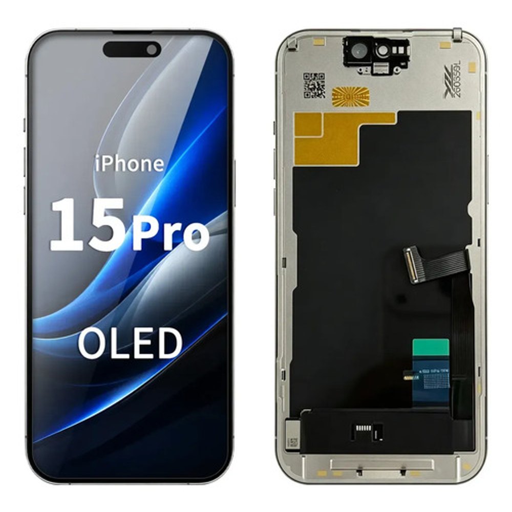 Tela Frontal Display para iPhone 15 Pro Preta